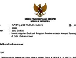 KPK Surati Walikota Lhokseumawe