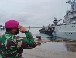 Danlanal Lhokseumawe Pimpin Merplug KRI STS-376 Melanjutkan Tugas Operasi Laut di Perairan Selat Malaka