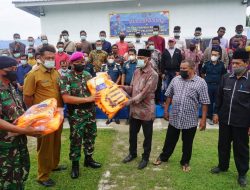 TNI AL Lanal Lhokseumawe Bina Nelayan Aceh Utara dan Lhokseumawe Sadar Hukum Melalui Giat Komsosmar