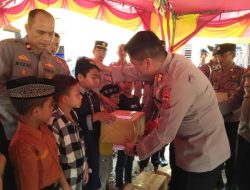 Jumat Curhat, Kapolres Aceh Utara Santuni Puluhan Anak Yatim