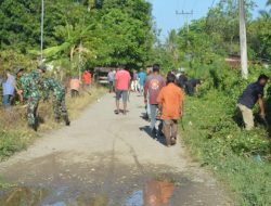 Bersama Masyarakat, Yonkav 11/MSC Gelar Karya Bakti Bersihkan Fasilitas Umum dan Penyuluhan Hidup Sehat