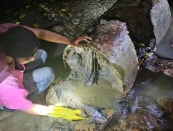 Warga Indrapuri Temukan Kerangka Manusia Tercor Dalam Drum di Sungai Aceh Besar