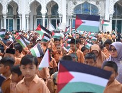 Ribuan Pelajar di Aceh Utara Ikut Aksi Bela Palestina