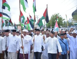 Ribuan Jamaah Shalat Jum’at Masjid Bujang Salim Doa Bersama Untuk Kemerdekaan Palestina