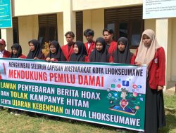 Mahasiswa Al-Banna Deklarasi Pemilu Damai 2024 di Lhokseumawe