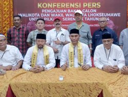 2 ribu Pendukung Antar Ismail A Manaf-Azhar Mahmud Daftar ke KIP Lhokseumawe