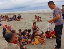 Ratusan imigran Rohingnya Terdampar di Aceh Timur