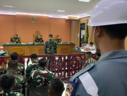 Sidang Perdana Pembunuhan Agen Mobil, Majelis Hakim Pengadilan Militer Hadirkan Terdakwa Kld Dede Irawan