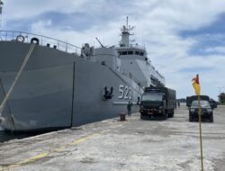 KRI Teluk Palu-523 Kembali Bersandar di Krueng Geukueh
