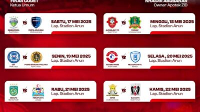 Laga Perdana, PAG Bentrok Dewantara United  di Piala Apotek ZID Cup II