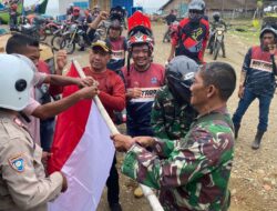 Sambut HUT RI ke-80: Muspika Dewantara, Banda Baro, Tim Trail Bastara Bagikan Bendera Merah Putih di Pedalaman Aceh Utara