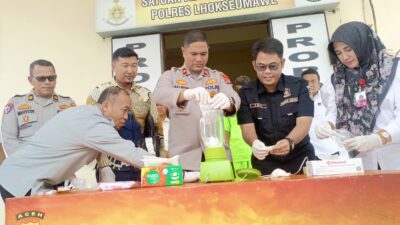Polres Lhokseumawe Musnahkan 183,89 Gram Sabu