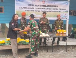 Satgas Pamtas RI-PNG Korpasgat Gelar Gerakan Pangan Murah di Nabire, Bantu Ringankan Beban Warga