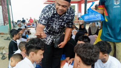 Morando Grup Berbagi, Ratusan Anak Yatim Pesisir Pusong Disantuni