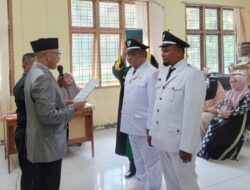 Camat Tanah Luas Lantik Dua Keuchik, Diminta Kelola Dana Desa Sesuai Aturan