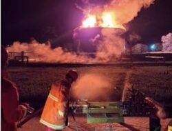 Tangki Kondensat PGE di Kilang Arun Terbakar