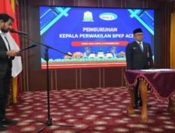 Mualem Kukuhkan Nanang Agus Sebagai Kepala BPKP Aceh