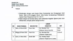 Ini Jadwal 3 Titik Lokasi Operasi Pasar di Lhokseumawe!