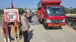 Polres Bireuen Pastikan Akses Jembatan Bailey Kuta Blang Lancar di Lalui Pengendara Saat Mudik