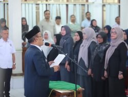 Sarjani Lantik 88 Pejabat untuk Memacu Kinerja Tapuga Pidie