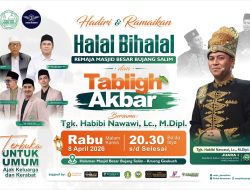 Hadirkan Juara AKSI Indosiar, Masjid Besar Bujang Salim Gelar Tabligh Akbar 8 April Mendatang