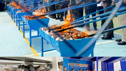 22 juta Batang Rokok Ilegal Dibakar Bea Cukai Lhokseumawe