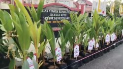 Inovasi Hijau HUT Bhayangkara ke-80: Kapolres Lhokseumawe Ubah Ucapan Papan Bunga Jadi Aksi Tanam Pohon