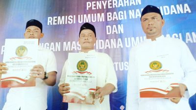 Dua Bebas dan Ratusan Napi Lhokseumawe Peroleh Remisi
