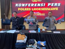 Polres Lhokseumawe Ringkus Pelaku Pencurian Pakaian di Gudang Toko Astro beserta 3 Penadah