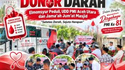 Sambut HUT ke-81 PMI, Elmansyur Peduli Gelar Donor Darah di Masjid Nurul Falah