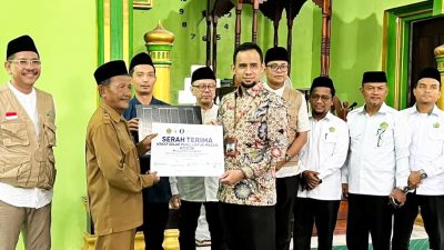 Kolaborasi Multipihak Resmikan PLTS Atap di Masjid Nurul Iman Aceh Tamiang