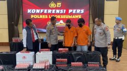 Polres Lhokseumawe Gagalkan Peredaran Rokok Ilegal Lintas Provinsi, Dua Sopir Ditangkap