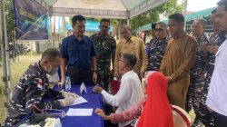 Geuchik Wali Apresiasi Baksos dan Pengobatan Gratis Lanal Lhokseumawe Bersama Mubadala Energy di Dewantara